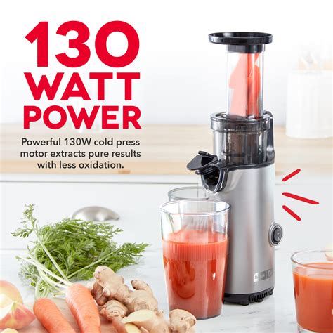 DASH Deluxe Compact Masticating Slow Juicer, Easy to Clean .